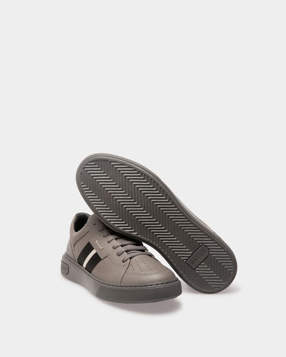 Moony Leather Sneakers In Dark Mineral