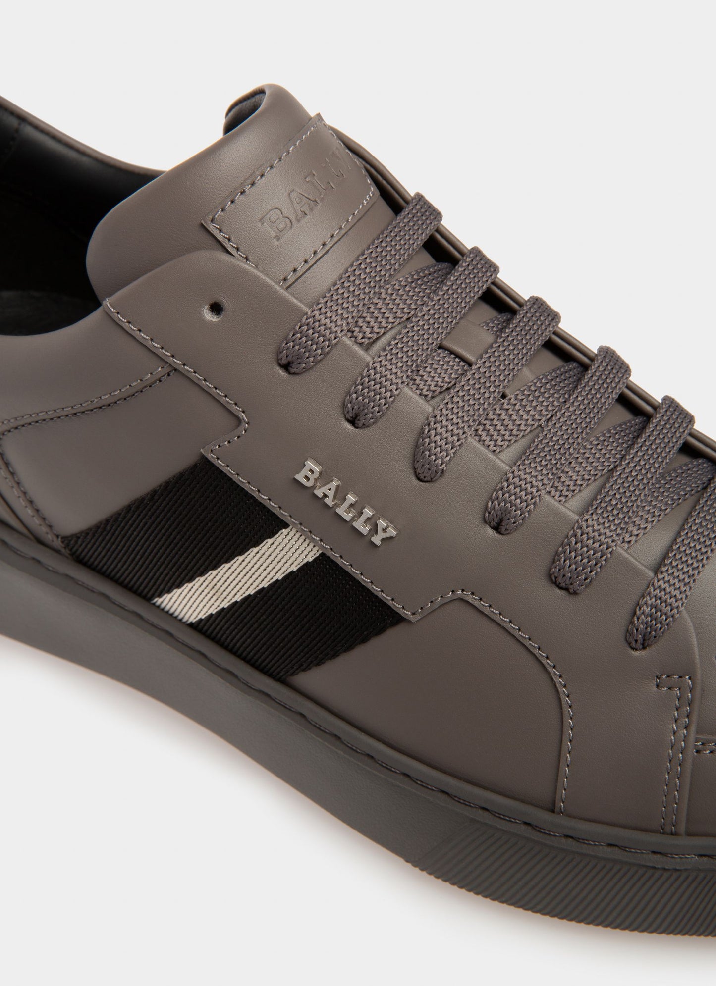 Moony Leather Sneakers In Dark Mineral