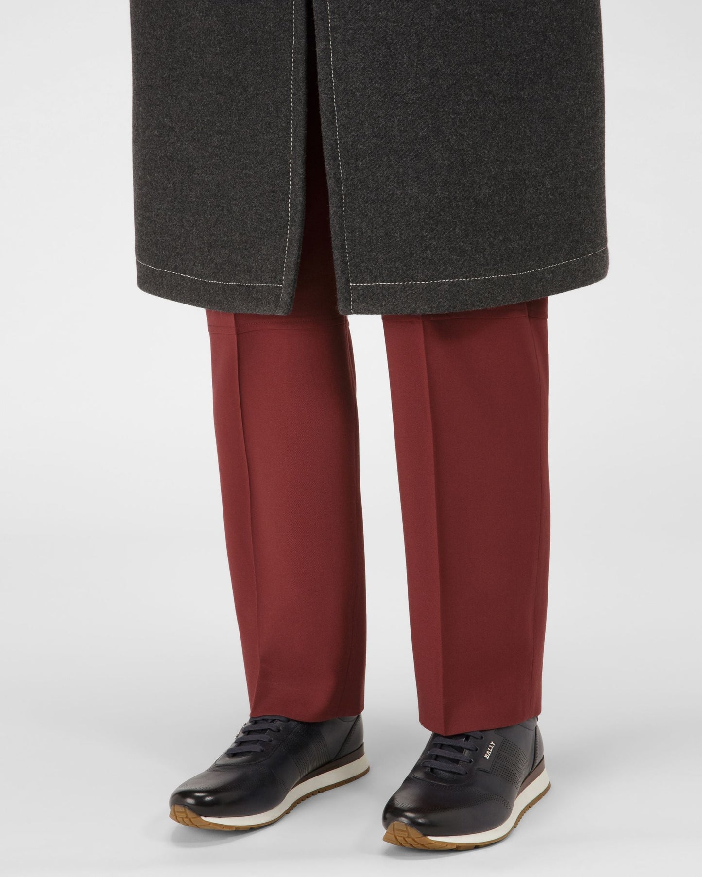 Asken Leather Sneakers In Midnight Blue