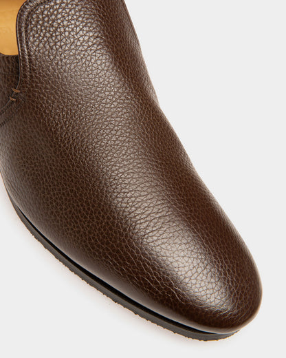 Planker Leather Loafers In Brown