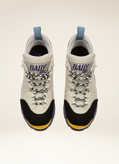 Bally Hike 2 Leather Hiking Shoes In Dusty White