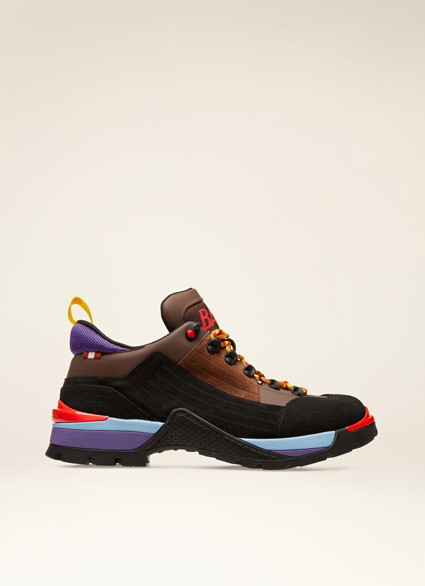 Bally Hike Boot in Multicolor Rubber-Coated Leather and Suede