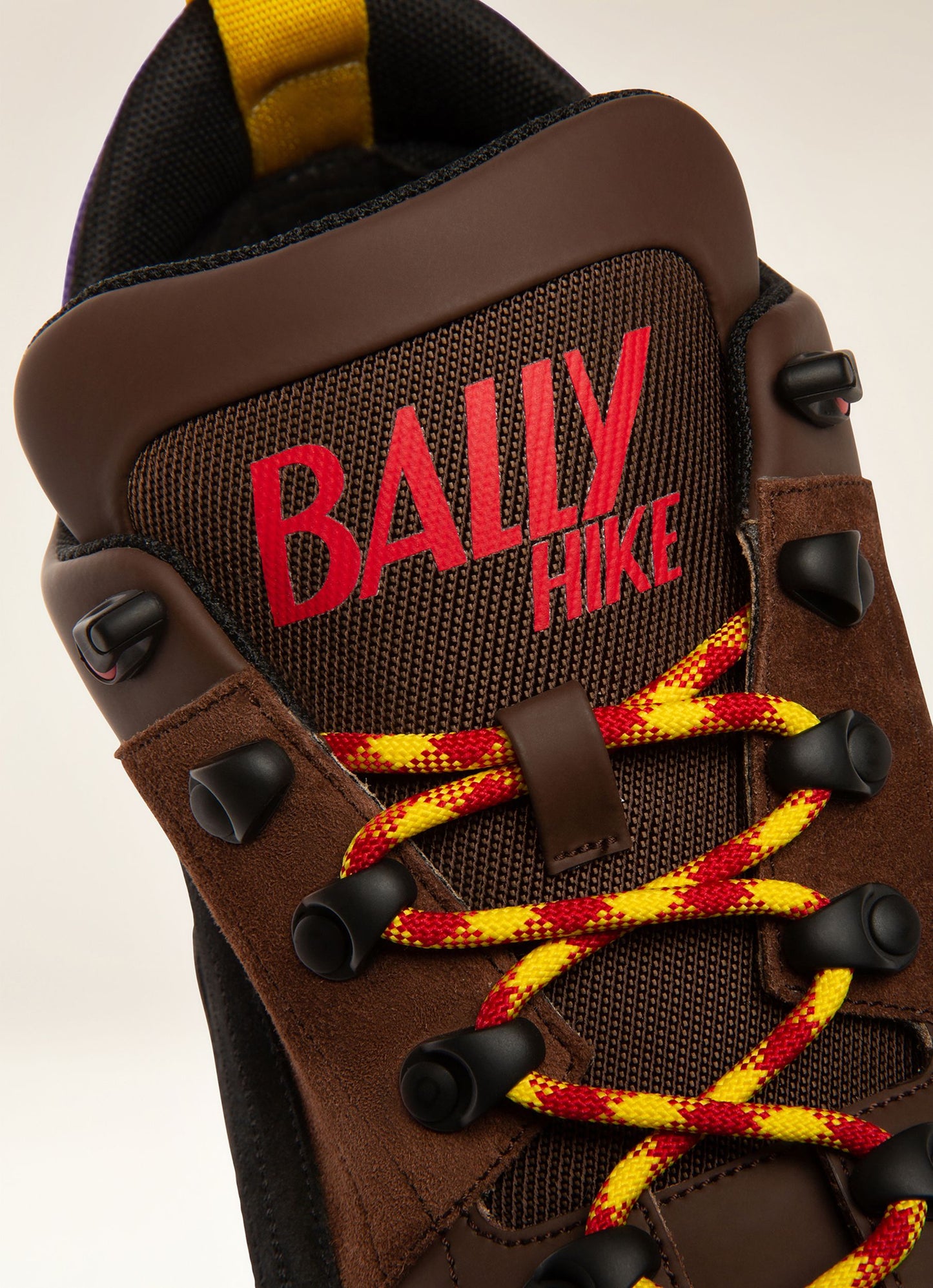 Bally Hike Boot in Multicolor Rubber-Coated Leather and Suede