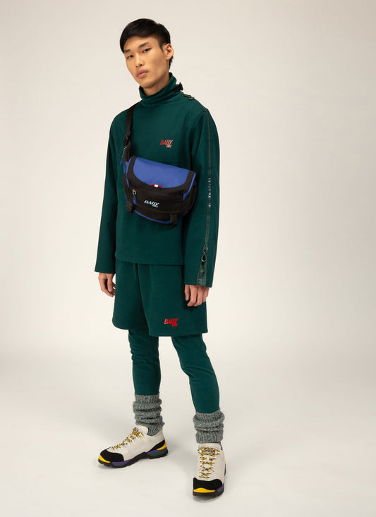 Bally Hike 4 Fabric Bum Bag In Blue & Black