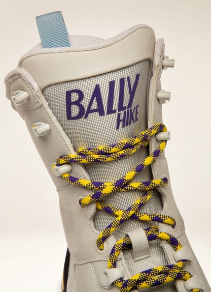 Bally Hike 1 Leather Hiking Boots In Dusty White