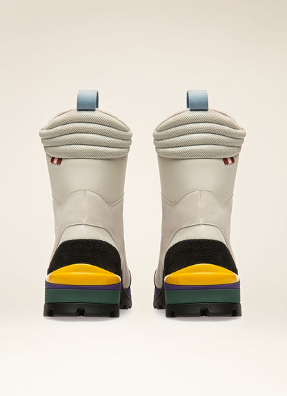 Bally Hike 1 Leather Hiking Boots In Dusty White