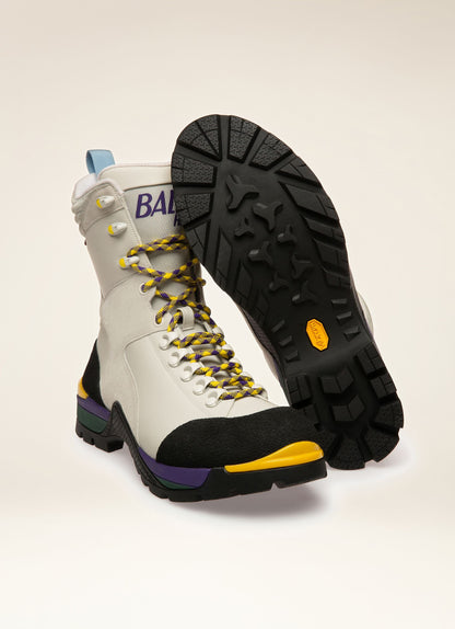 Bally Hike 1 Leather Hiking Boots In Dusty White