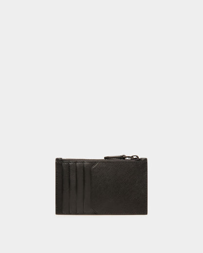 Babe Recycled Leather Card Holder In Black