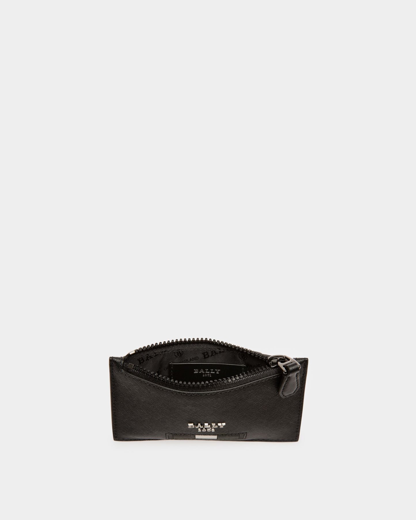 Babe Recycled Leather Card Holder In Black