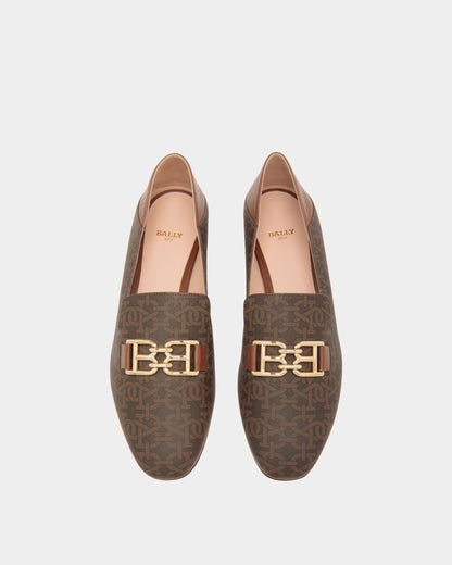 Slipper In Brown Mix Cotton