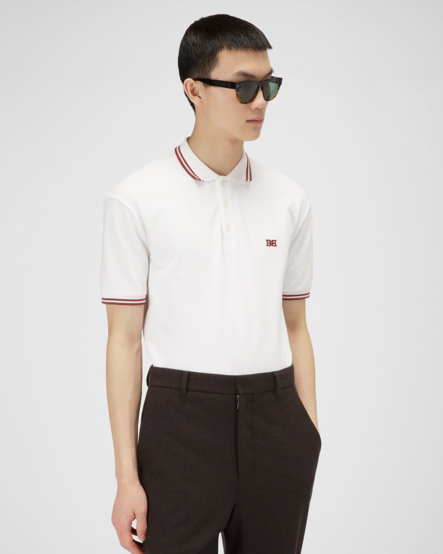 Cotton Polo Shirt In White