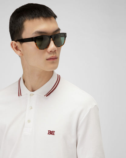 Cotton Polo Shirt In White
