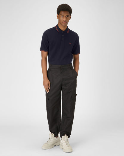Cotton Polo Shirt In Navy