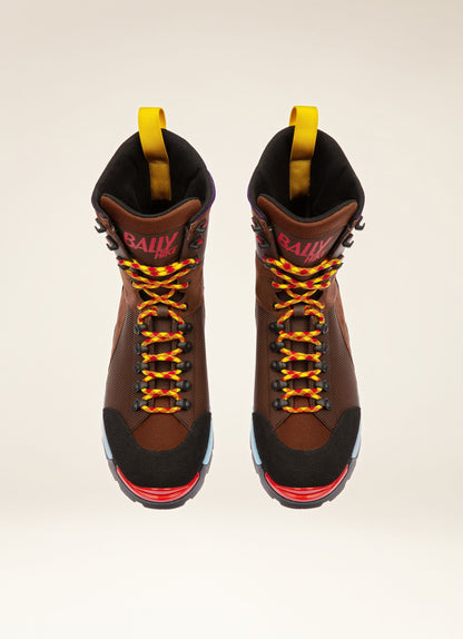 Bally Hike 1 Fabric Hiking Boots In Brown
