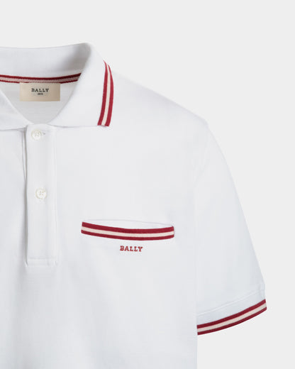 Polo De Piqué De Algodón Blanco