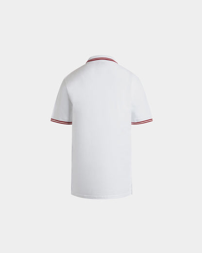 Polo De Piqué De Algodón Blanco