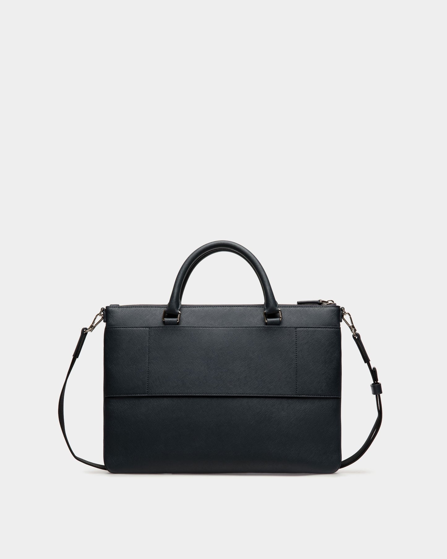 Briefcase in Blue Embossed Leather