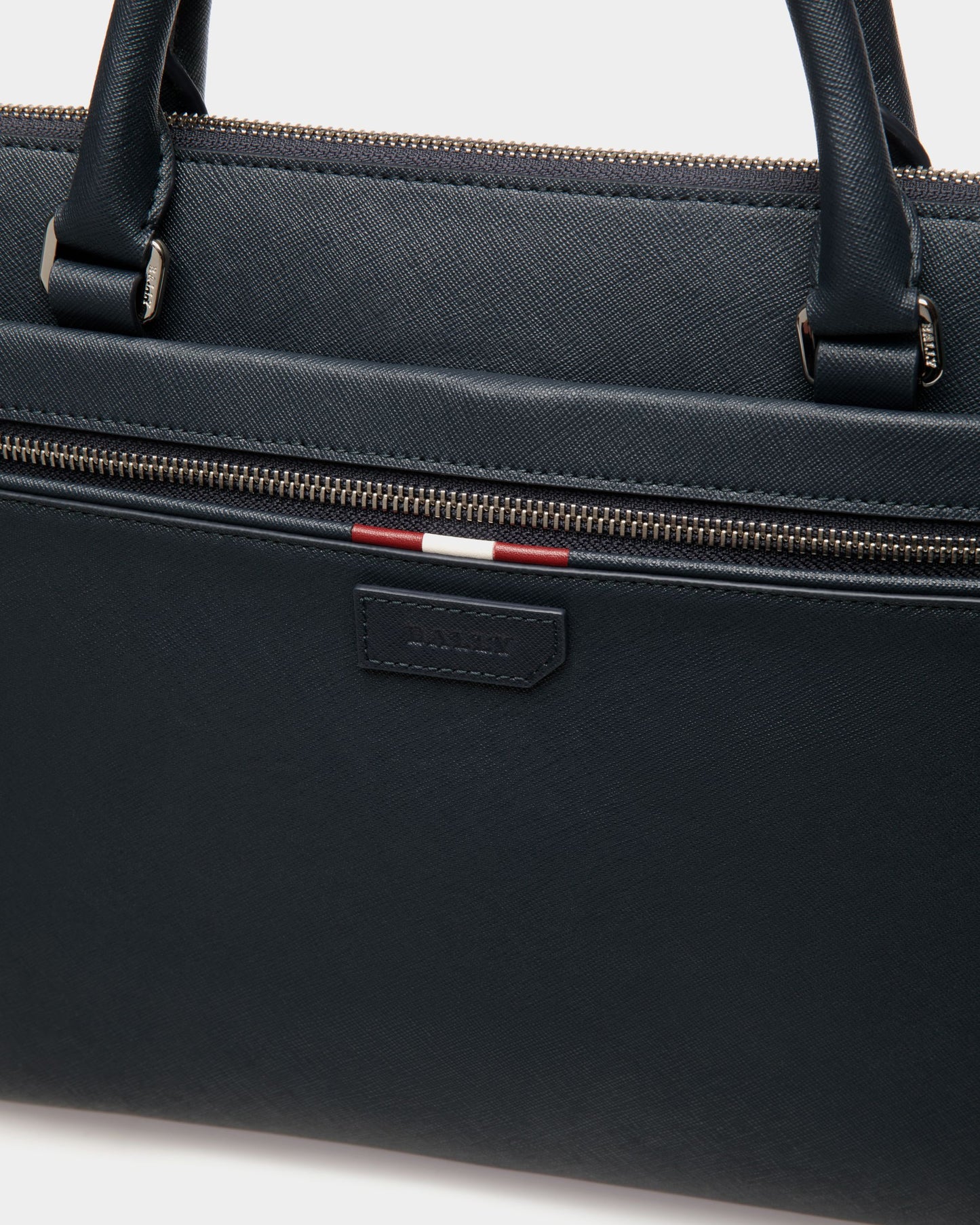 Briefcase in Blue Embossed Leather