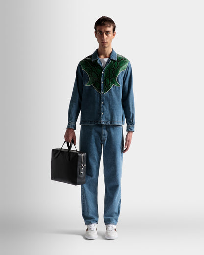 Gentleman | Men's Business Bag | Black Leather | Bally | On Model Front