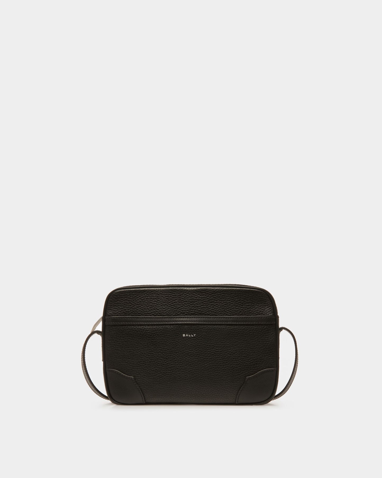 Ribbon Crossbody Bag In Black Leather
