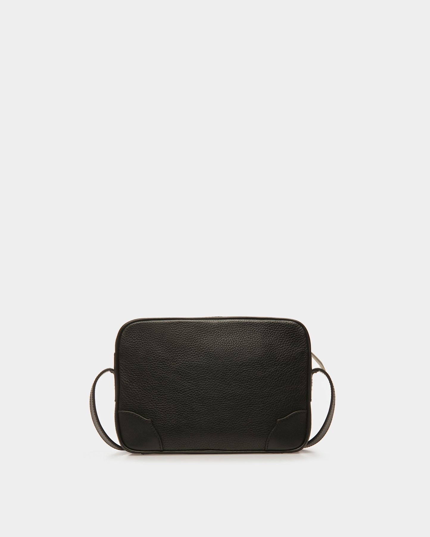 Ribbon Crossbody Bag In Black Leather