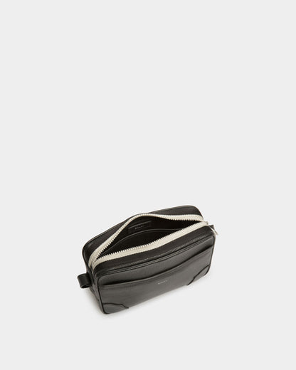 Ribbon Crossbody Bag In Black Leather