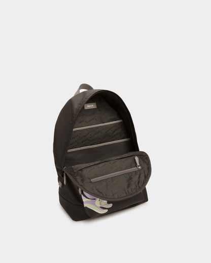 Harper Nylon And Leather Backpack In Black