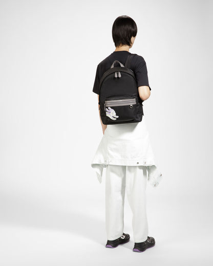 Harper Nylon And Leather Backpack In Black