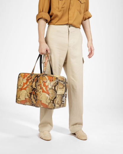 Lago Weekender Bag In Python Print