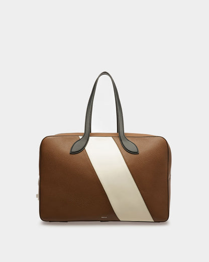 Lago Weekender In Brown Leather