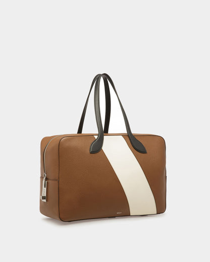 Lago Weekender In Brown Leather