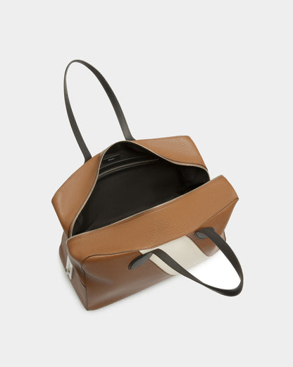 Lago Weekender In Brown Leather