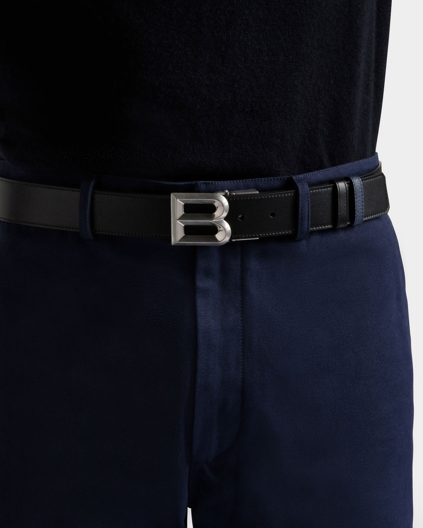 B Bold 35mm | Men's Reversible And Adjustable Belt in Black And Marine ...