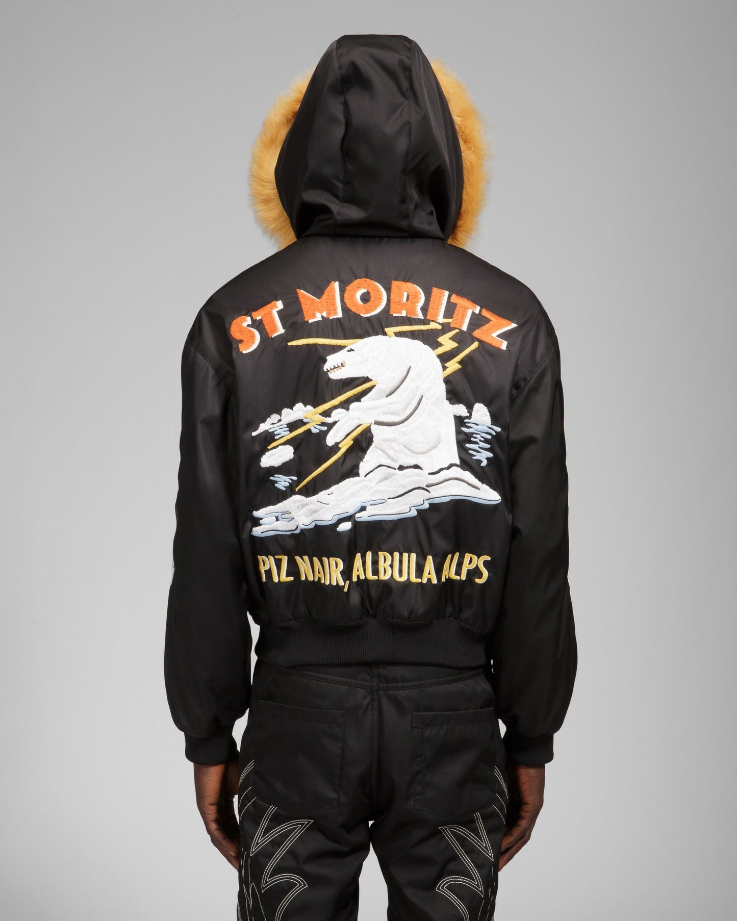 Recycled Nylon Bomber In Black