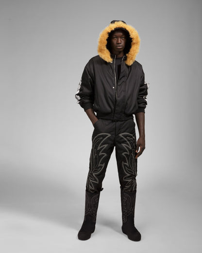 Recycled Nylon Bomber In Black