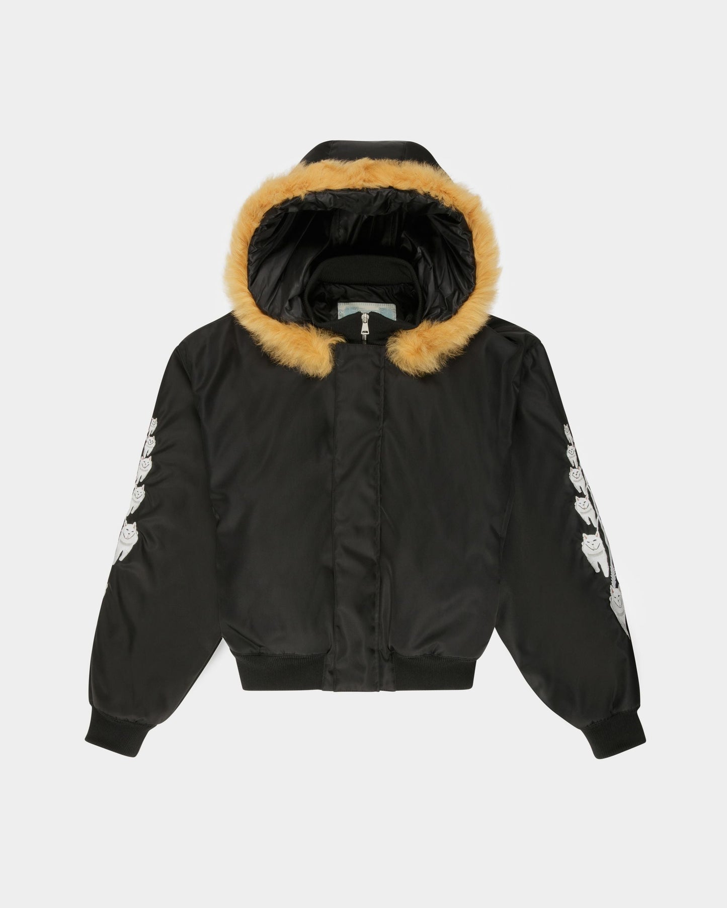 Recycled Nylon Bomber In Black