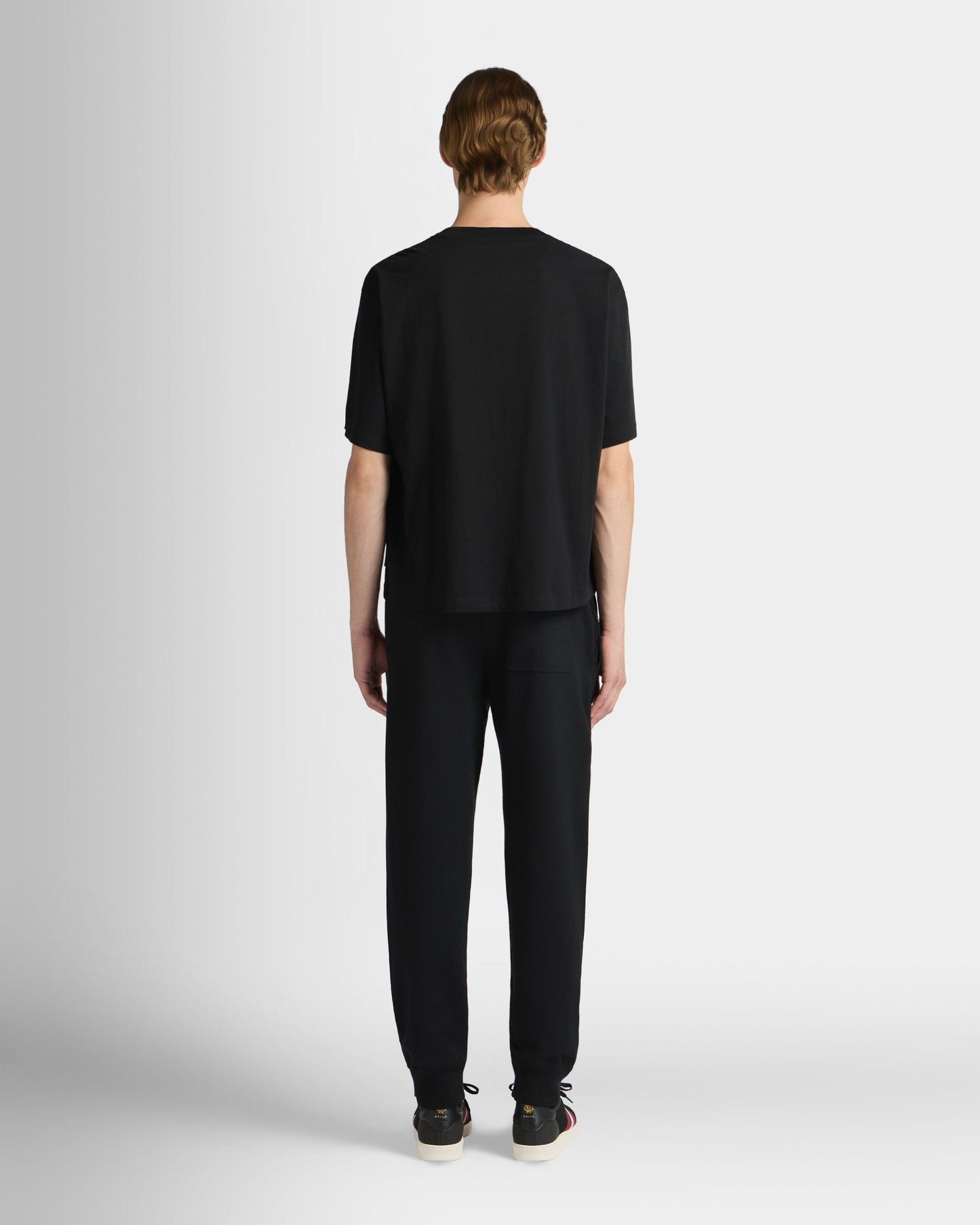 Curling Collection T-shirt in Black Cotton with a St. Moritz Print