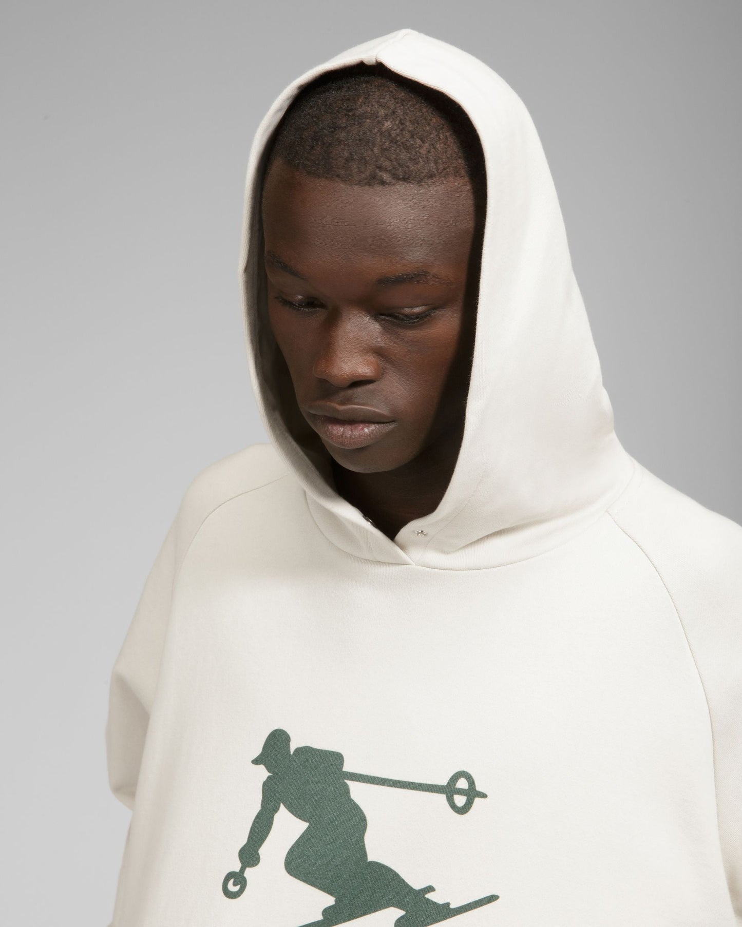 Ski St Moritz Hoodie Cotton Sweatshirt In Grey