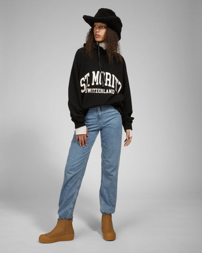 St Moritz Hoodie Cashmere Sweatshirt In Black