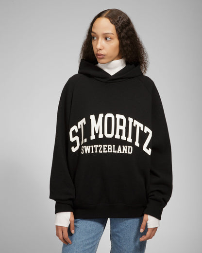 St Moritz Hoodie Cashmere Sweatshirt In Black