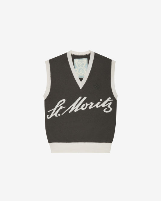 Cashmere Vest In Gray