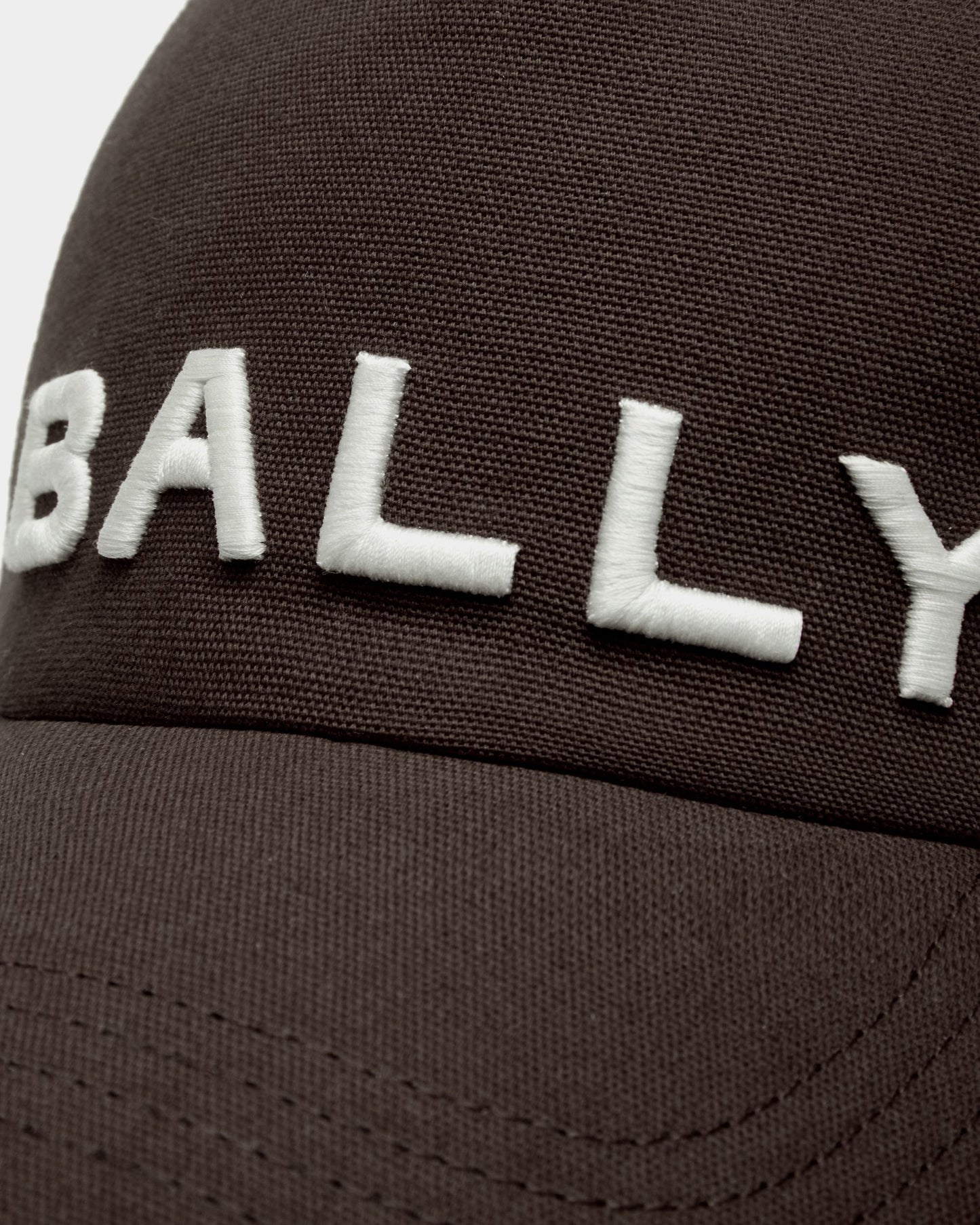 Embroidered Logo Baseball Hat In Black Cotton