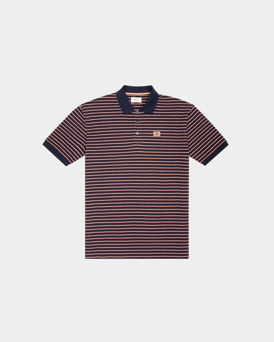 Cotton Polo Shirt In Navy