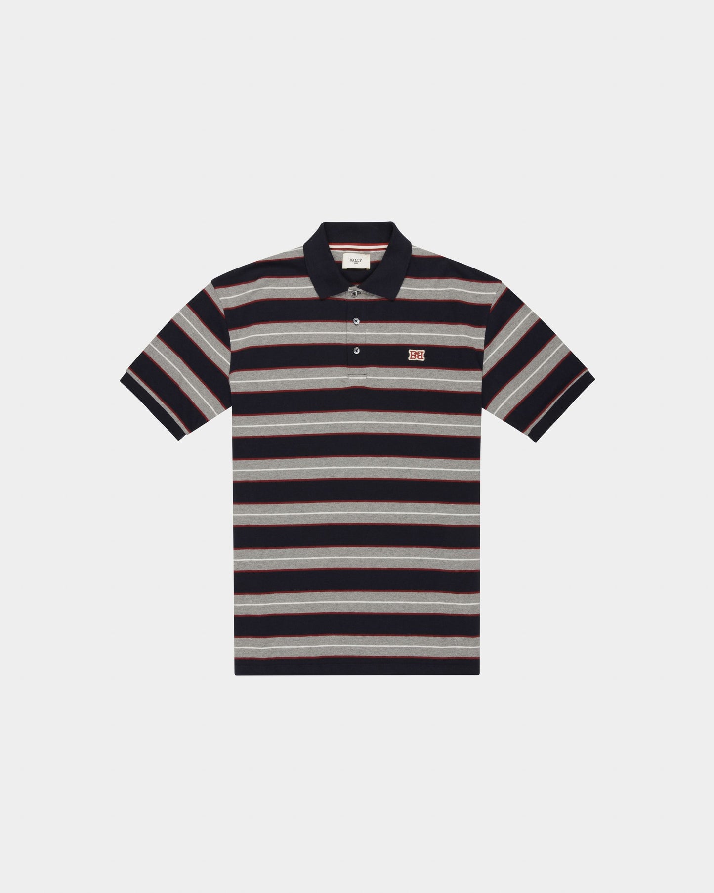 Cotton Polo Shirt In Navy