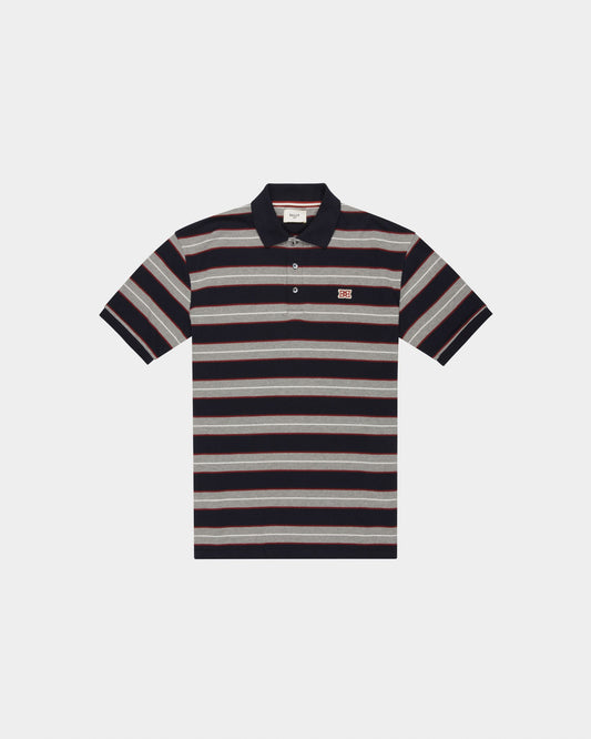 Cotton Polo Shirt In Navy