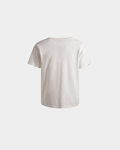 Train Print T-Shirt In White Cotton