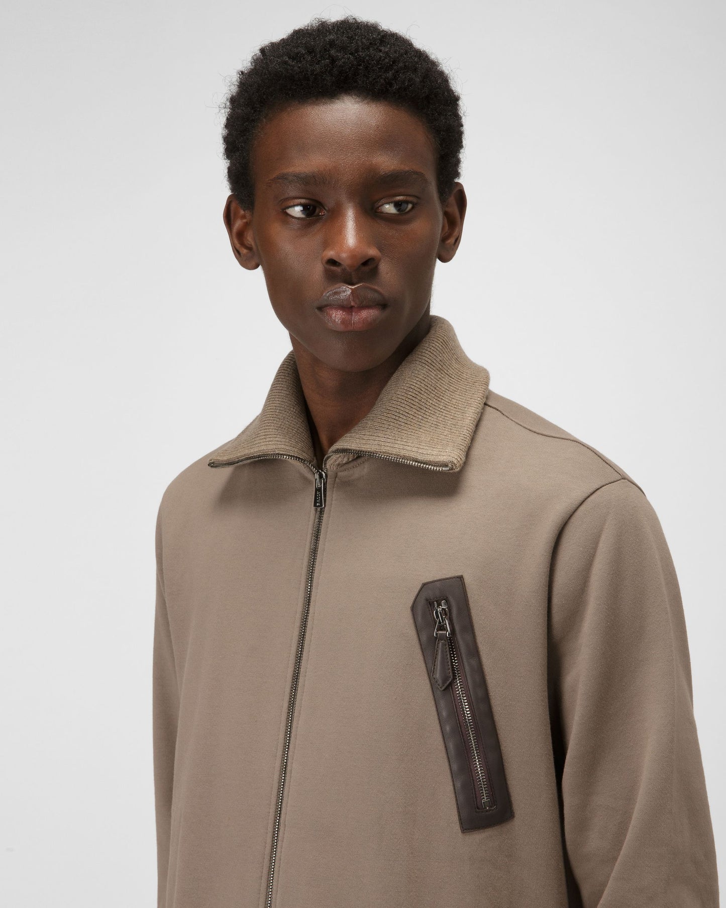 Organic Cotton Mix Sweatshirt In Taupe