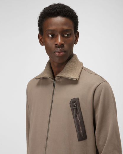 Organic Cotton Mix Sweatshirt In Taupe