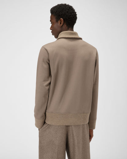 Organic Cotton Mix Sweatshirt In Taupe