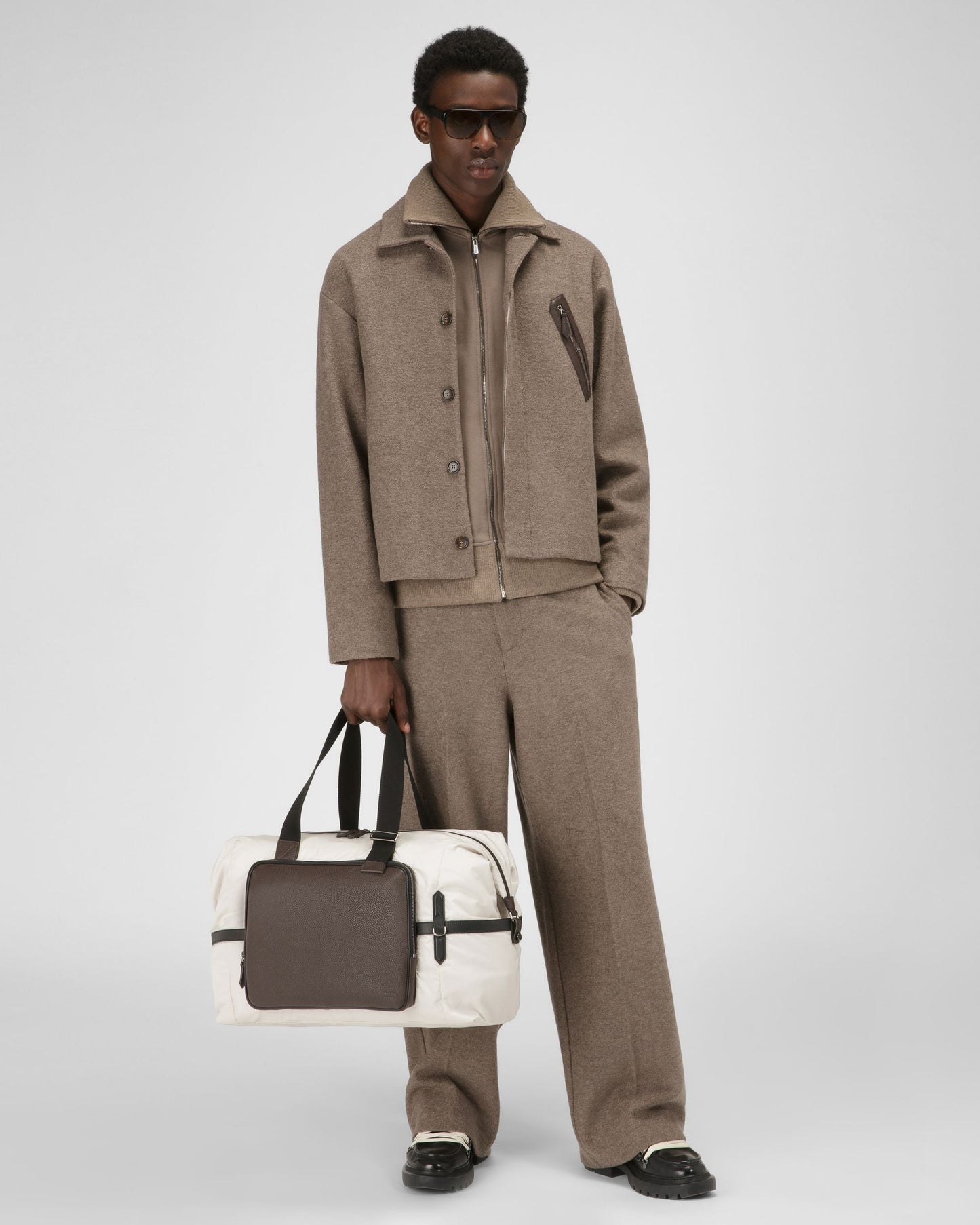 Organic Cotton Mix Sweatshirt In Taupe